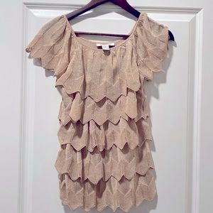 White House Black Market Gold Blouse